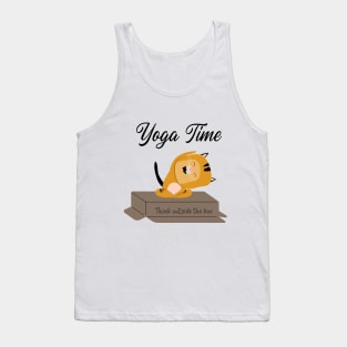 Yoga Cat / Yoga Time / Yoga Training T-shirt / Cute Cat Doing Yoga / Think Outside The Box Tank Top